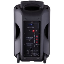 (2) Box Audio attivo 10" 450W a Batteria con Bluetooth USB SD MP3 ECHO DISCO LED  e Trolley