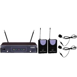 Kit Radiomicrofono Levalier + 2 Ricevitori VHF 178,50Mhz - 186,50Mhz