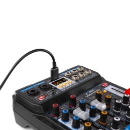 Mixer Audio Microfonico a 4 Canali con Bluetooth  DSP Usb Mp3 Modello VMMP500