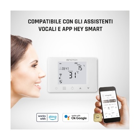 Termostato Domestico WG808 | 220V 10A | Per Riscaldamento | Senza Programmazione | Per Scatola 86x86 Mm - Foto 2