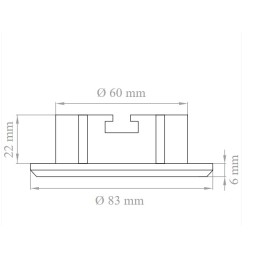 Faretto incasso 12V con vetro IP65 Lampo color Inox DIKFIP65IN misure