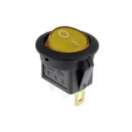 Interruttore a bilanciere  luminoso 12V giallo ON-OFF diametro 23