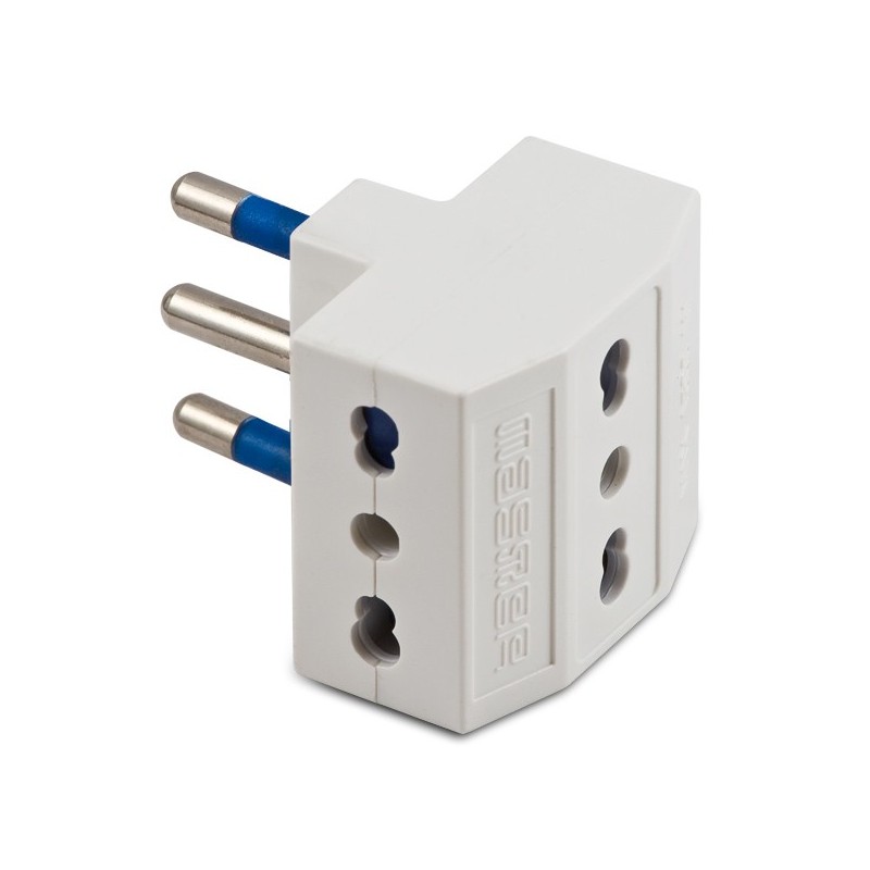 Adattatore Triplo 16A+T Bianco