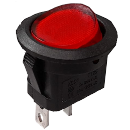 Interruttore a bilanciere luminoso 220V rosso diametro 23