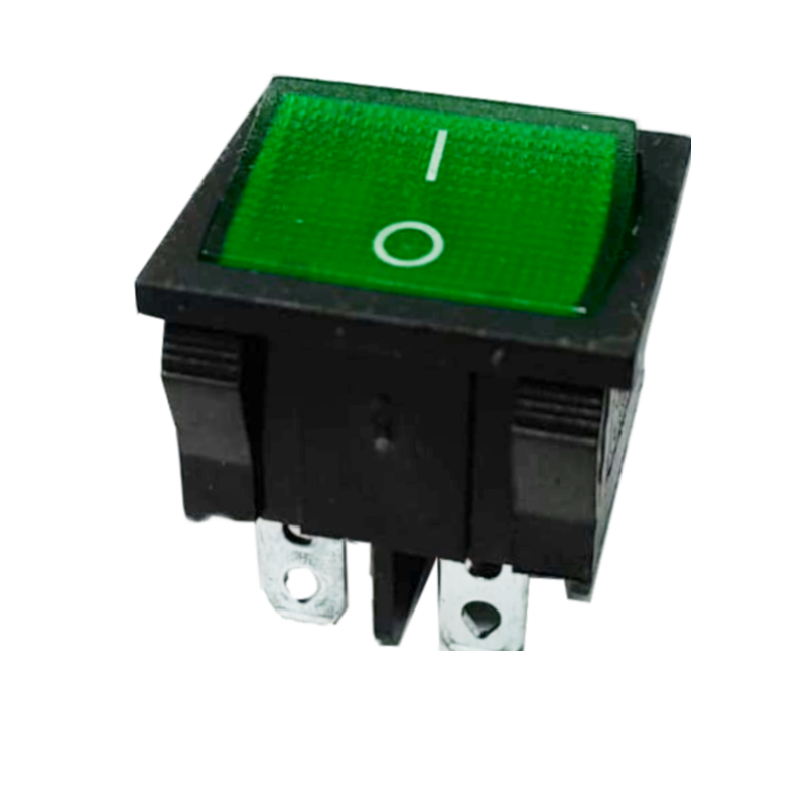 Interruttore a bilanciere bipolare luminoso 220V verde ON-OFF