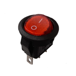 Mini interruttore a bilanciere  luminoso  220V rosso ON-OFF diametro 16