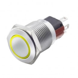 Interruttore antivandalo 1NA+1NC 16MM luminoso Giallo 24V IP65