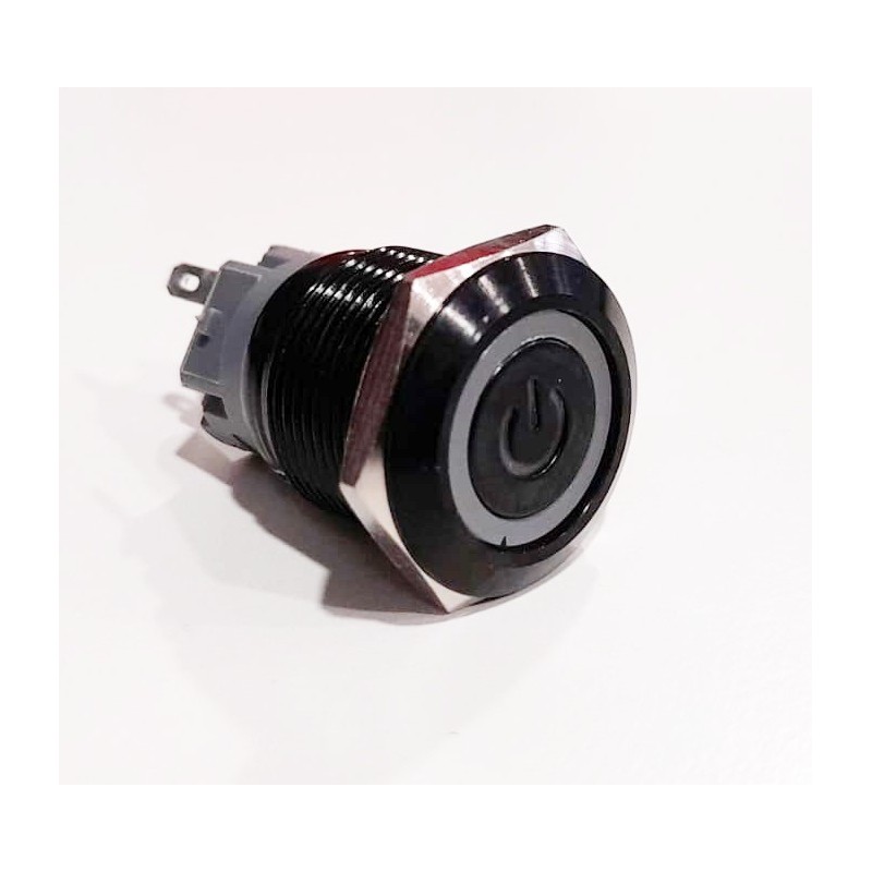 Interruttore antivandalo 1NA+1NC 19MM luminoso 12V rosso IP65