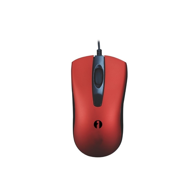 Mouse Ottico Isnatch M200 rosso con cavo e attacco USB 3 Tasti