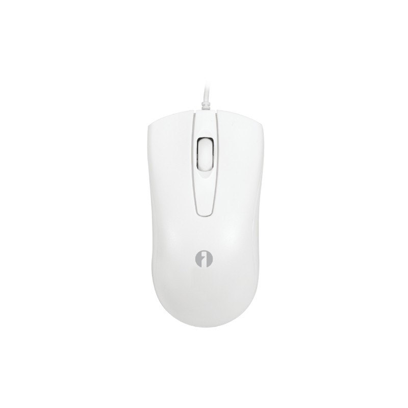 Mouse Ottico Isnatch M200 bianco con cavo e attacco USB 3 Tasti