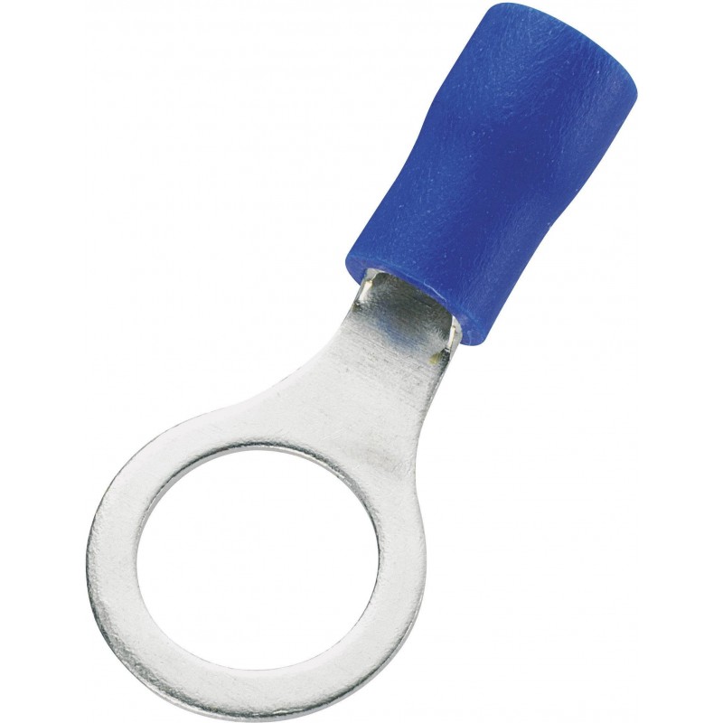 Capicorda a occhiello blu in rame stagnato preisolato 2,5 mmq foro 4mm